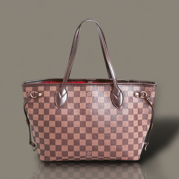 Louis Vuitton Brown Checkered Tote - Picture 9 of 10